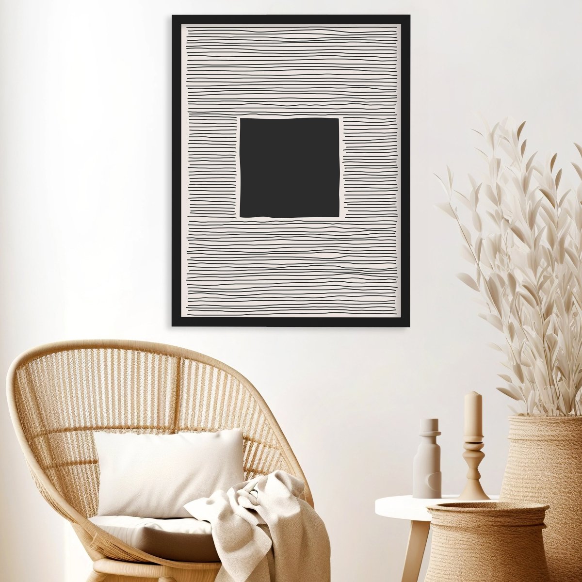 wandmotiv24 Poster, Poster - minimalistisch, schwarz, abstrakt - M0312 - Bild 3