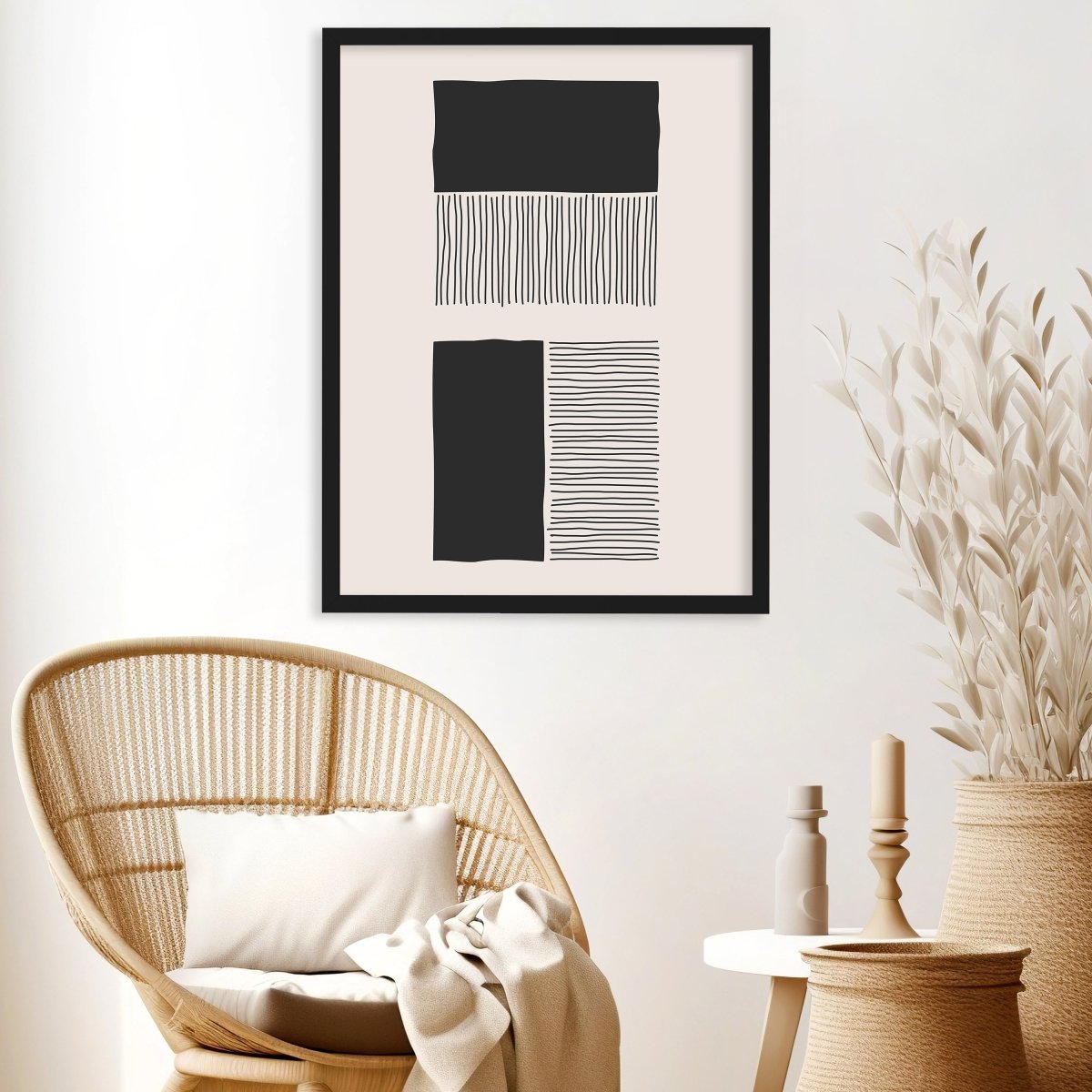 wandmotiv24 Poster, Poster - minimalistisch, schwarz, abstrakt - M0313 - Bild 3