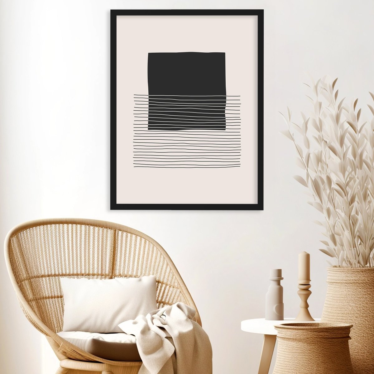 wandmotiv24 Poster, Poster - minimalistisch, schwarz, abstrakt - M0314 - Bild 3