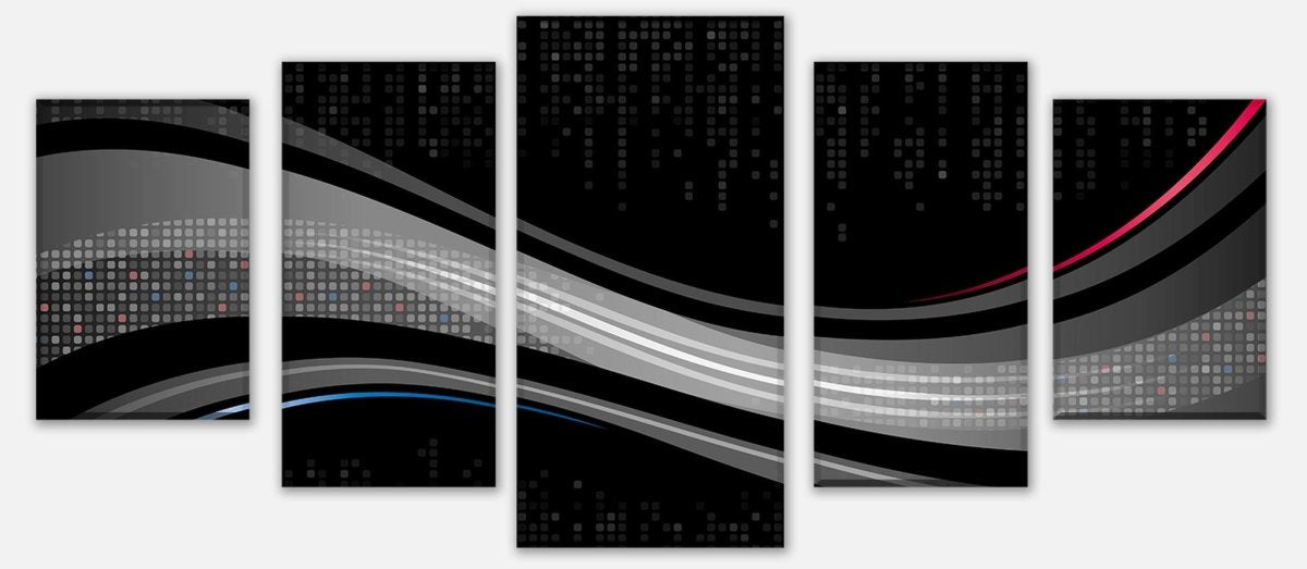 Leinwandbild Mehrteiler Black Waves M0319 entdecken - Bild 1