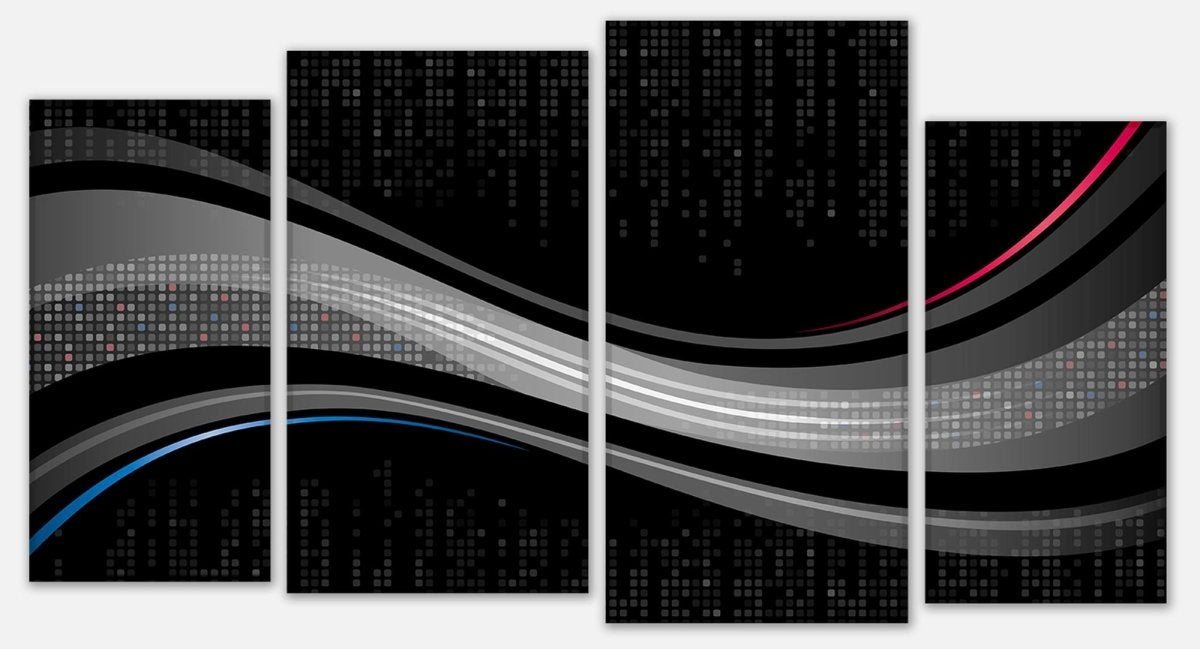 Leinwandbild Mehrteiler Black Waves M0319