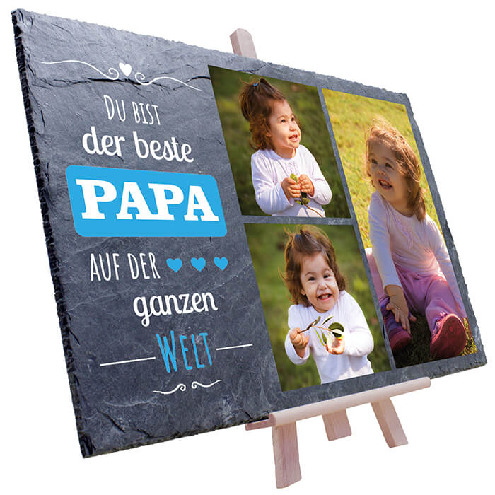 Schiefertafel Bester Papa M0323 - Bild 7