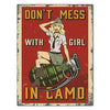 Leinwandbild Vintage, Hochformat, dont mess with girl, Retro M0323