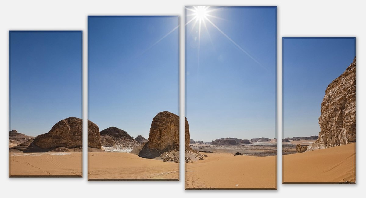 Leinwandbild Mehrteiler Wüste am Mittag M0339