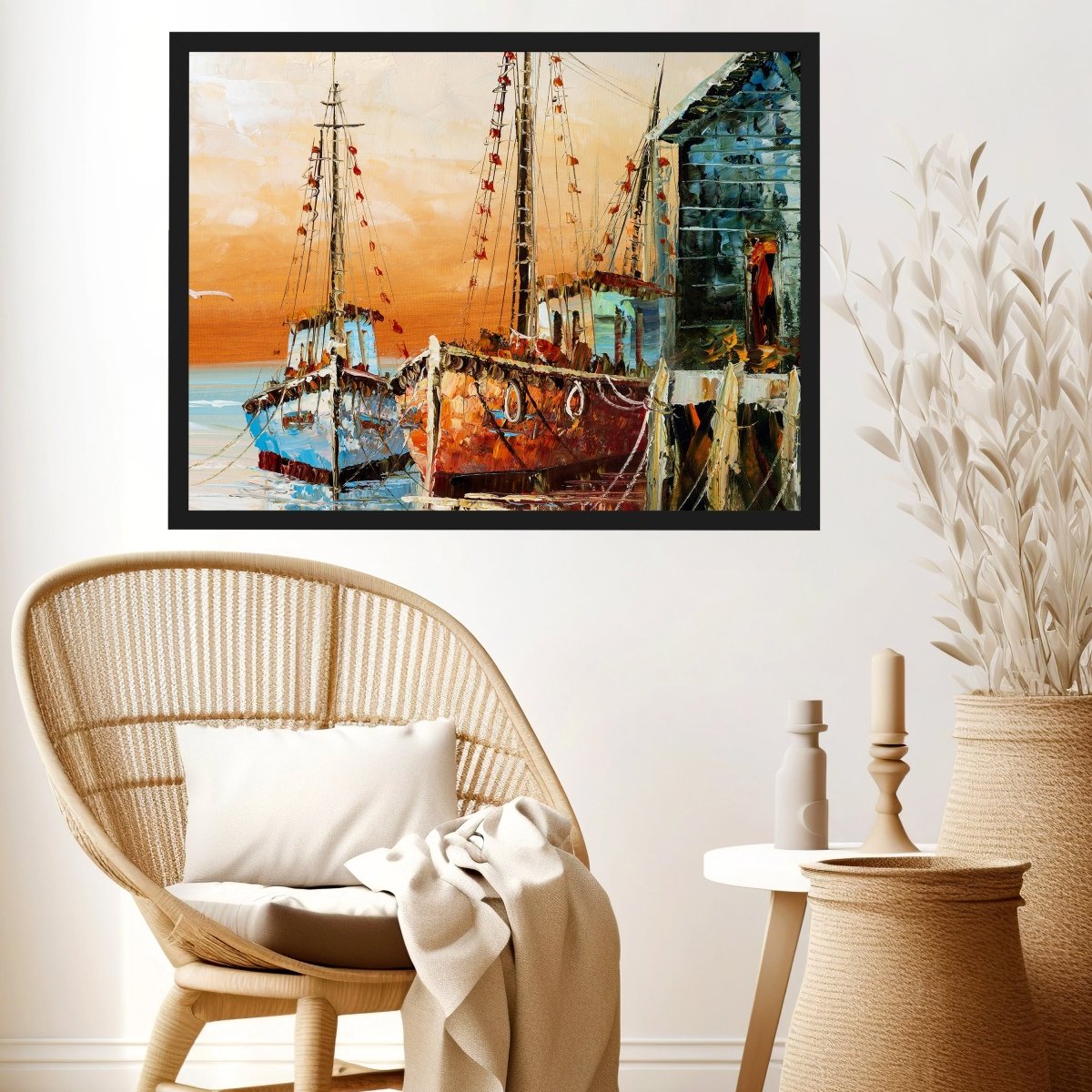 wandmotiv24 Poster, Poster - Fischerboote, Hafen, Kunst - M0342 - Bild 3