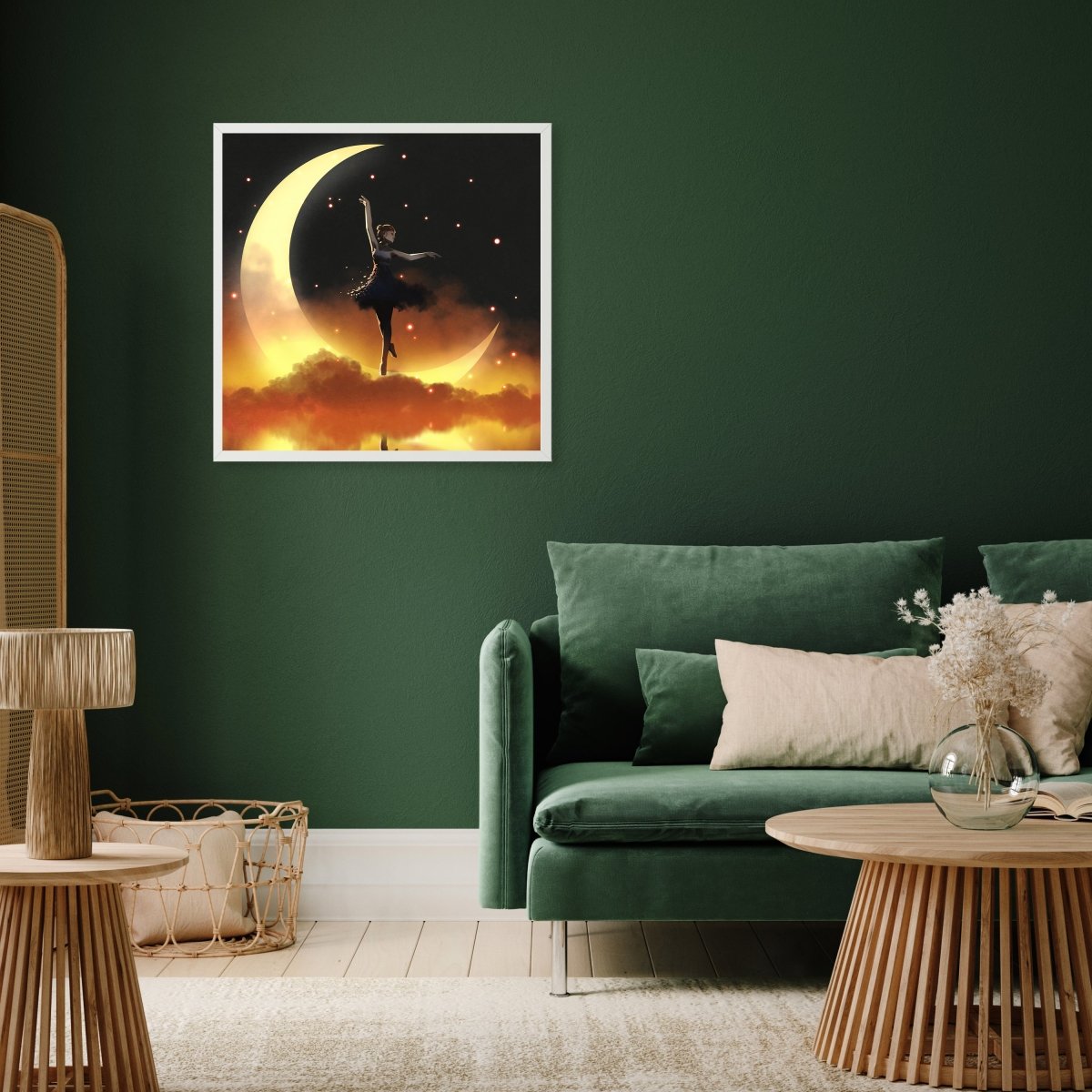 wandmotiv24 Poster, Poster - Kunst, Mond, Tänzerin, Sterne - M0346 - Bild 5