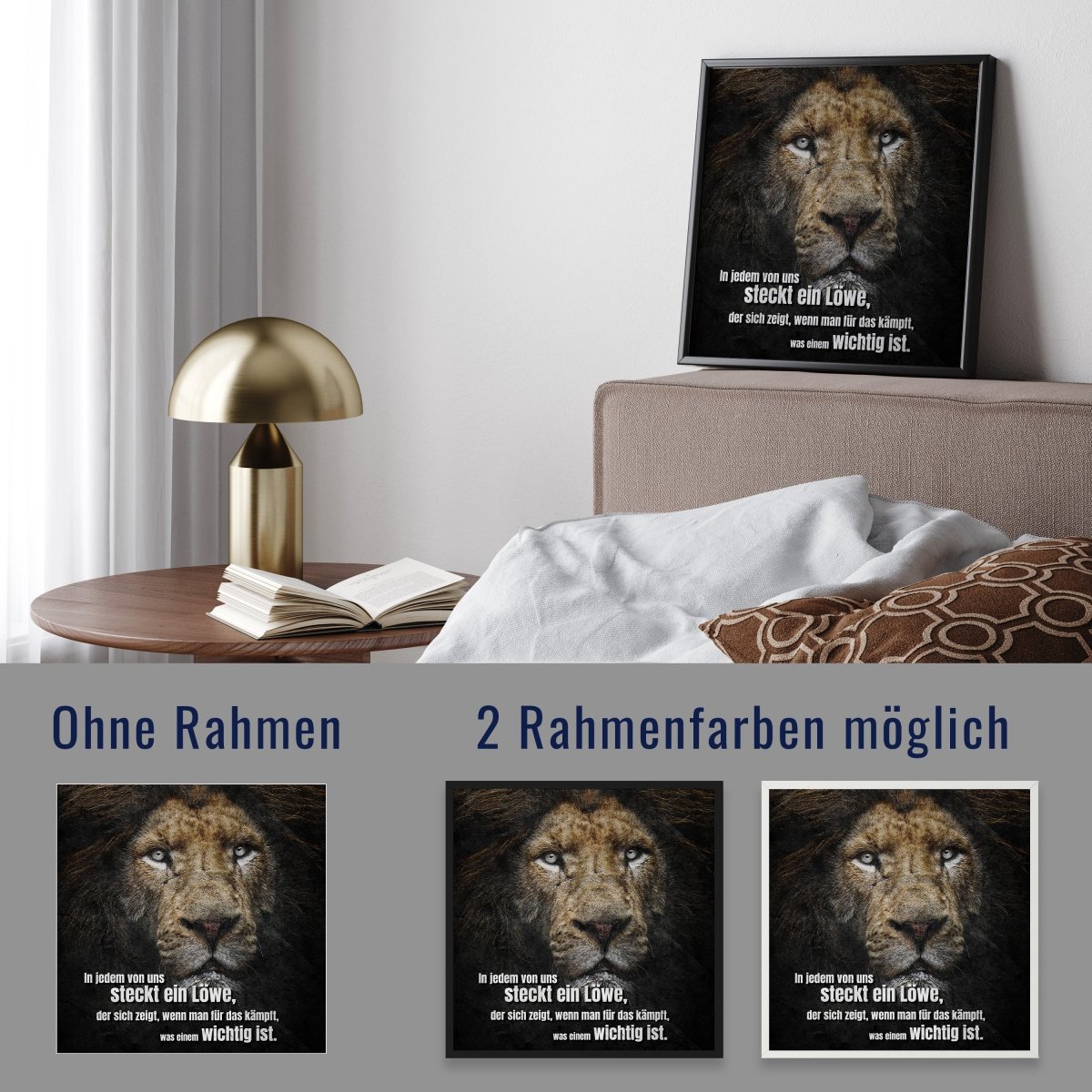 wandmotiv24 Poster, Poster - Motivation, Spruch, Löwe - M0354 - Bild 4