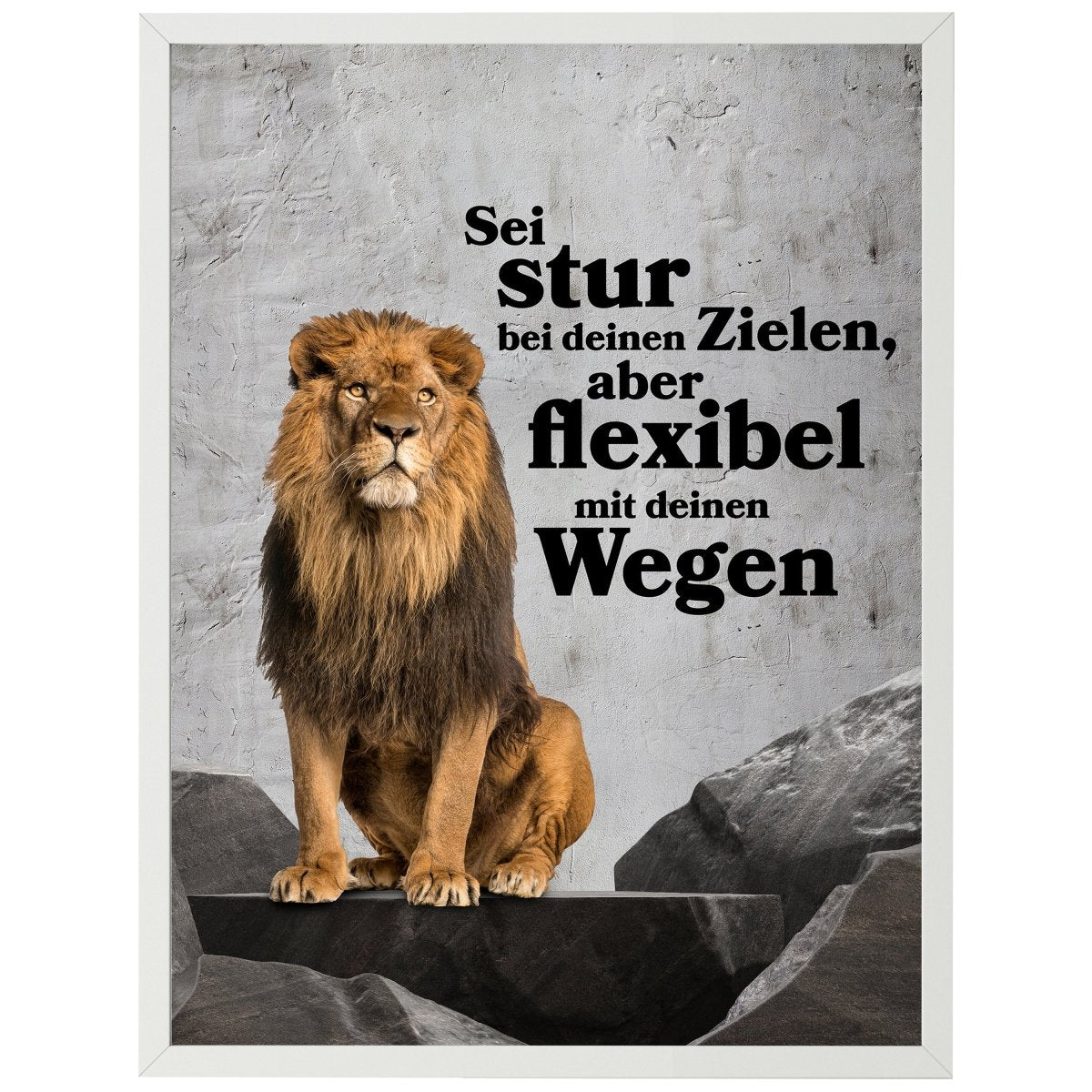 wandmotiv24 Poster, Poster - Löwe, Motivation, Spruch - M0357 - Bild 1