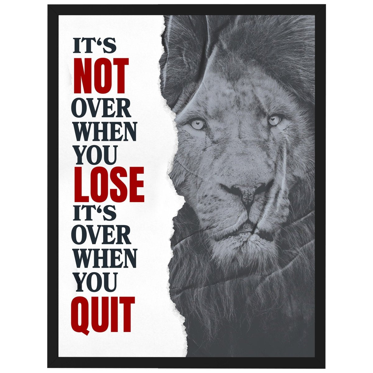 wandmotiv24 Poster, Poster - Löwe, Motivation, Spruch - M0359 - Bild 1