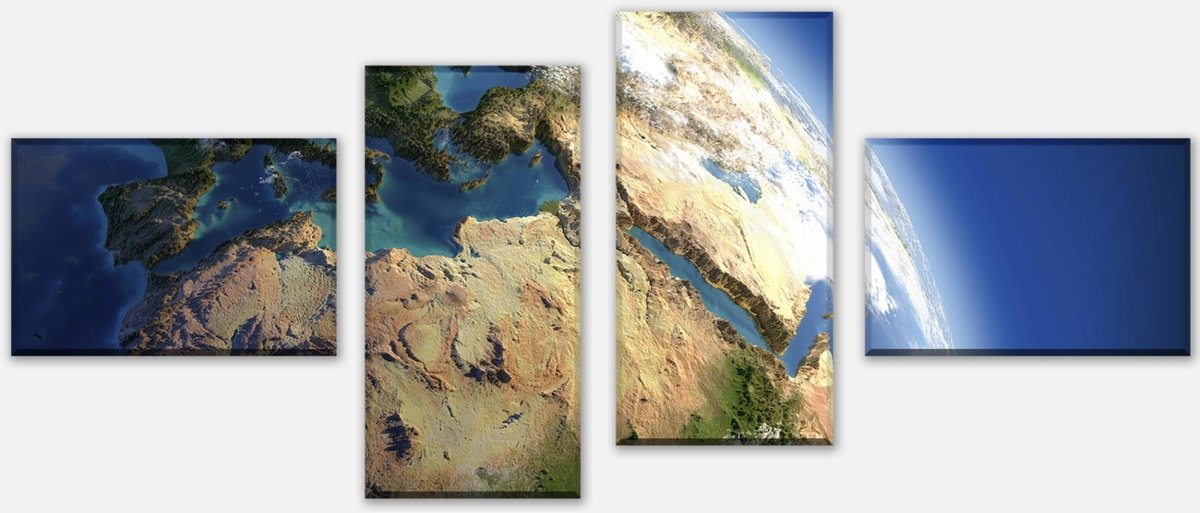 Leinwandbild Mehrteiler Blauer Planet M0361