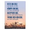 Leinwandbild Motivation, Hochformat, setze dir Ziele, Fahrrad M0374