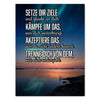 Leinwandbild Motivation, Hochformat, setze dir Ziele, Meer M0375