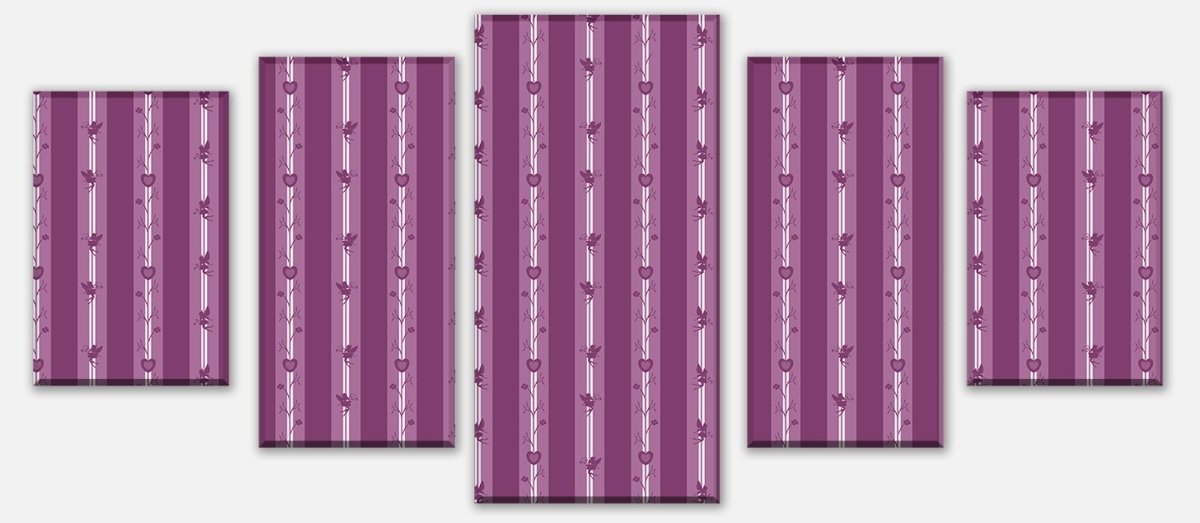 Leinwandbild Mehrteiler Herzmuster M0386 entdecken - Bild 1