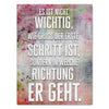 Leinwandbild Motivation, Hochformat, der erste Schritt, welche Richtung, Beton M0432