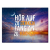 Leinwandbild Motivation, Querformat, Fang an zu machen, Meer, Sterne, Mond M0433