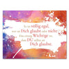 Leinwandbild Motivation, Querformat, glaub an dich selbst, bunter Marmor M0439