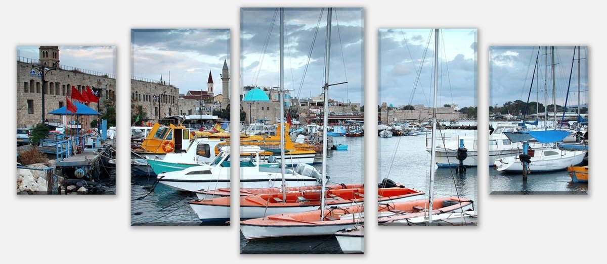 Leinwandbild Mehrteiler Israelischer Hafen M0445 entdecken - Bild 1
