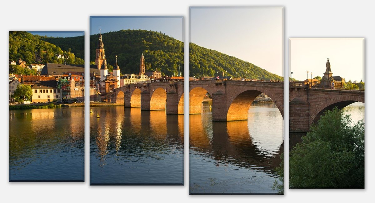 Leinwandbild Mehrteiler Alte Brücke Heidelberg M0447