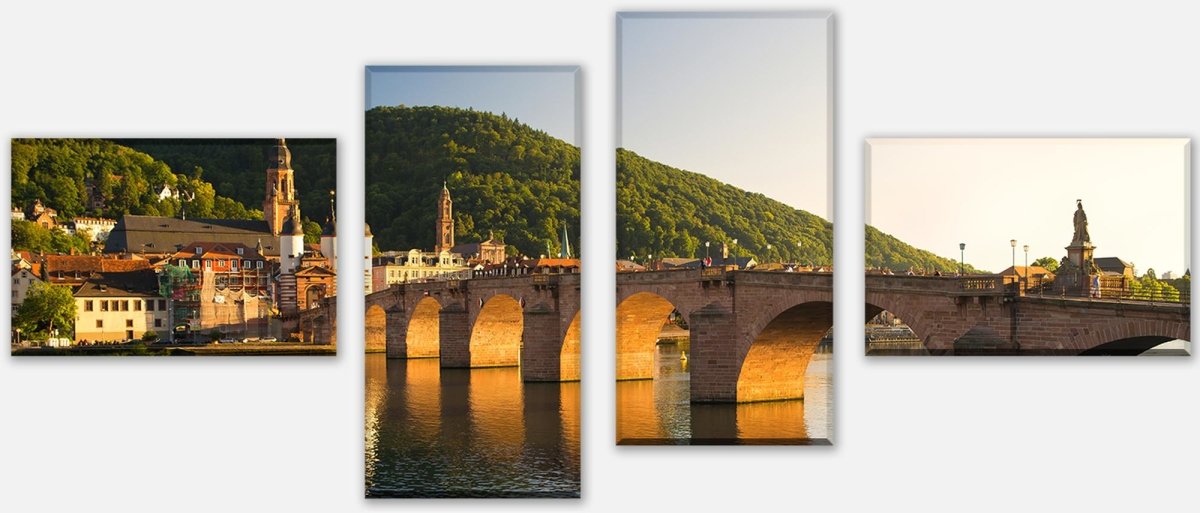 Leinwandbild Mehrteiler Alte Brücke Heidelberg M0447