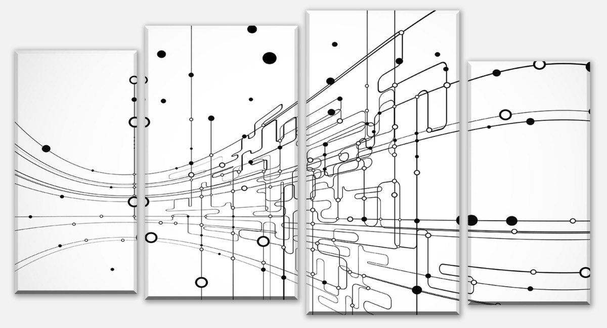 Leinwandbild Mehrteiler Abstrakte Verbindungen M0463