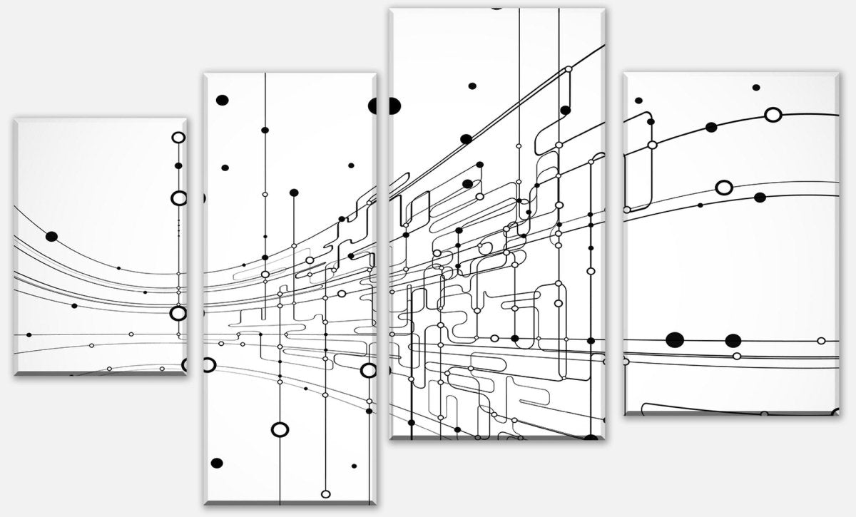 Leinwandbild Mehrteiler Abstrakte Verbindungen M0463