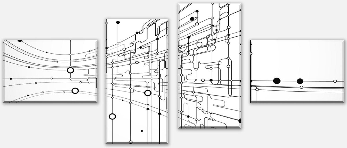 Leinwandbild Mehrteiler Abstrakte Verbindungen M0463