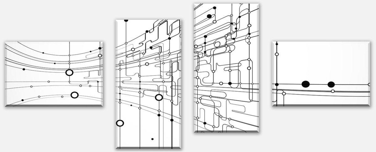 Leinwandbild Mehrteiler Abstrakte Verbindungen M0463