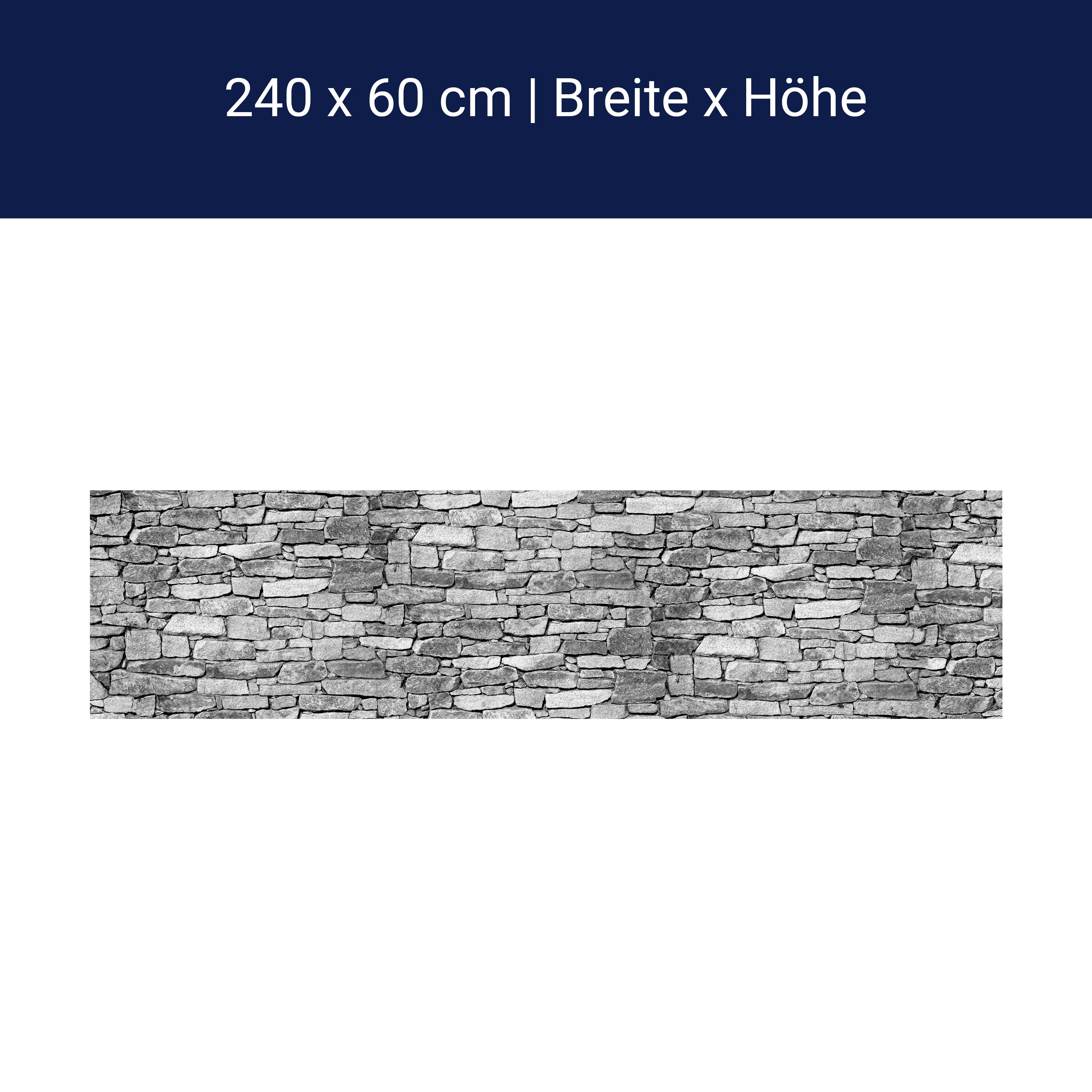 Küchenrückwand Natursteinmauer Grau M0472