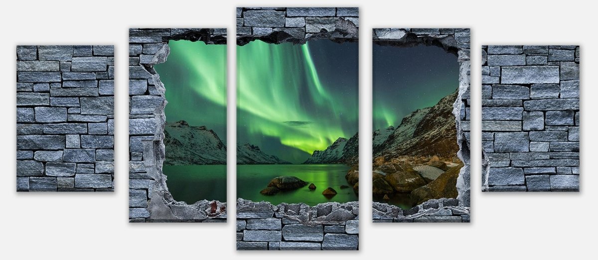 Leinwandbild Mehrteiler 3D Optik - Aurora Borealis Tromso M0634 entdecken - Bild 1