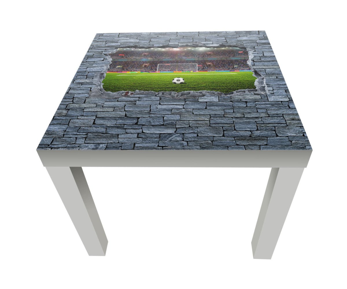 Beistelltisch 3D Fußballfeld - grobe Steinmauer M0640 entdecken - Bild 1