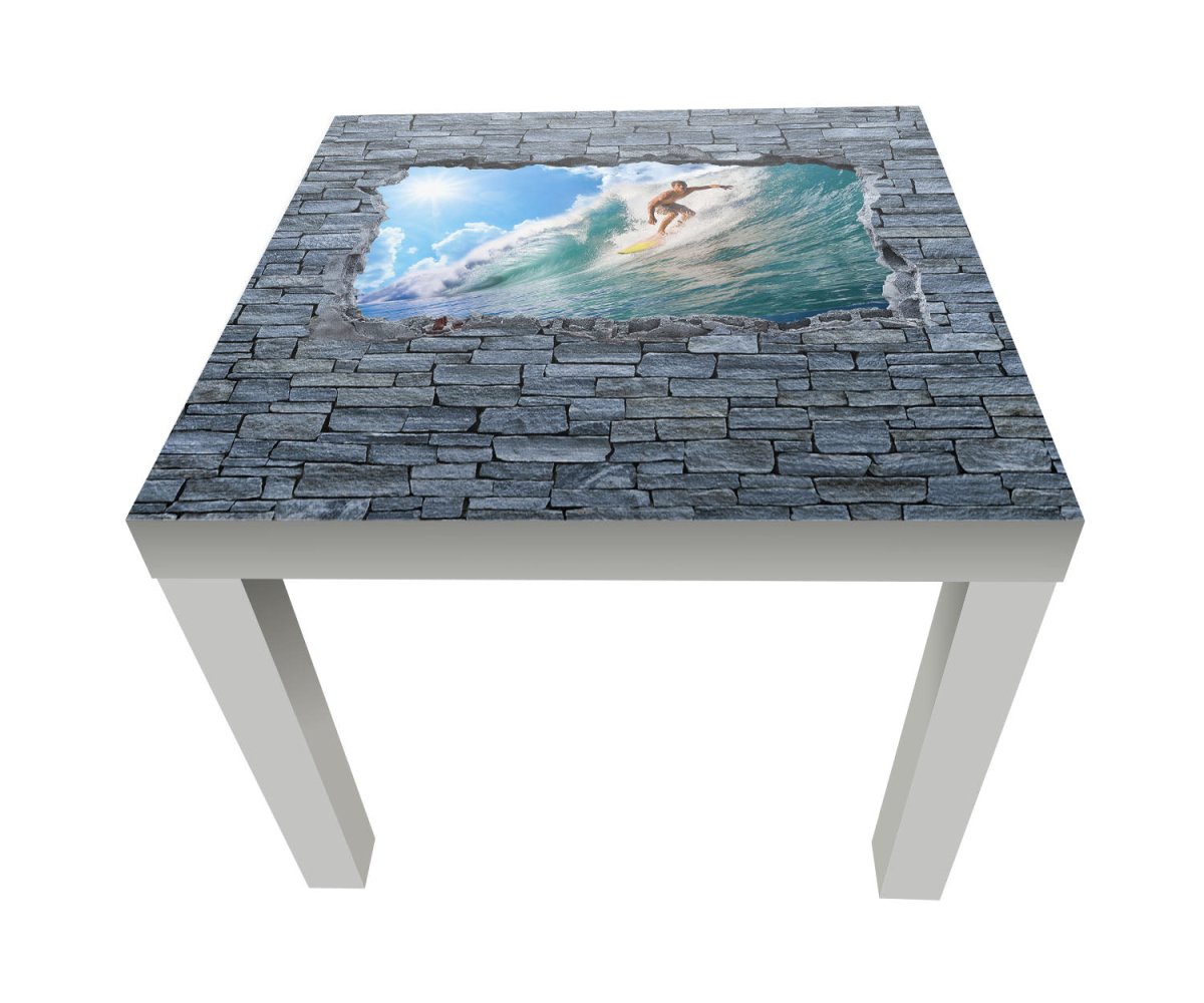 Beistelltisch 3D Surfing- grobe Steinmauer M0644 entdecken - Bild 1