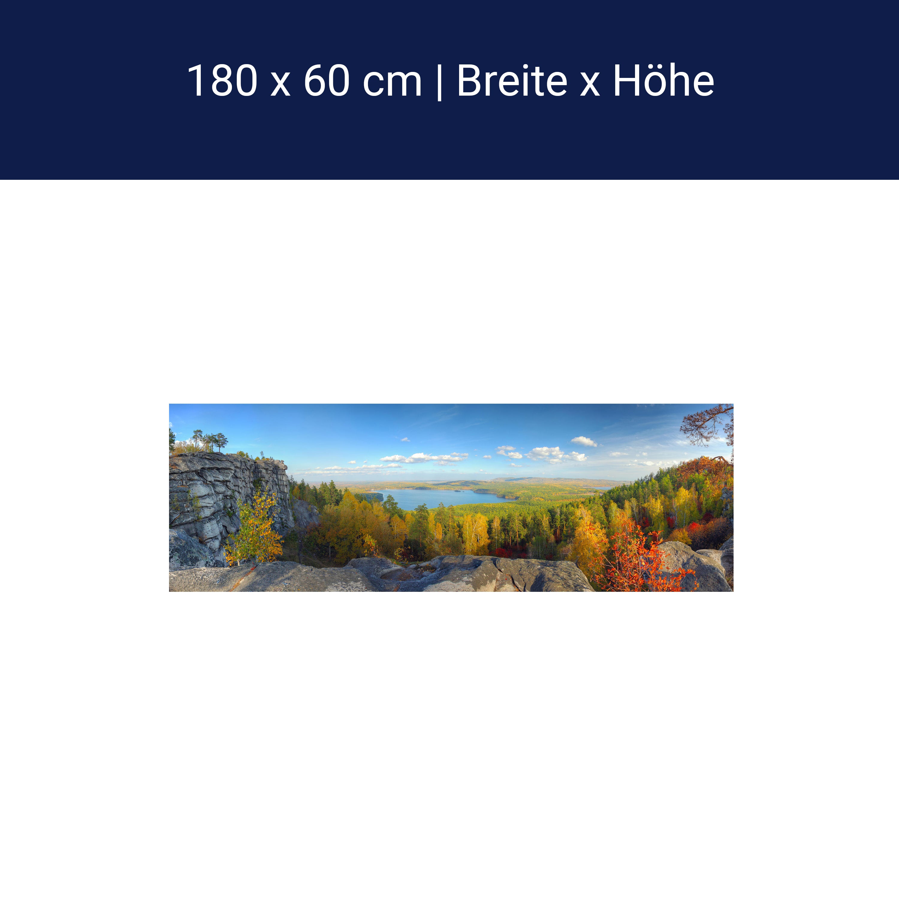 Küchenrückwand Herbstlandschaft mit Bergen und See M0717