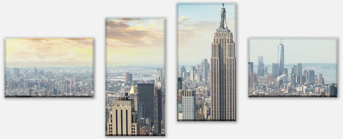 Leinwandbild Mehrteiler Midtown und Manhattan - NYC M0725