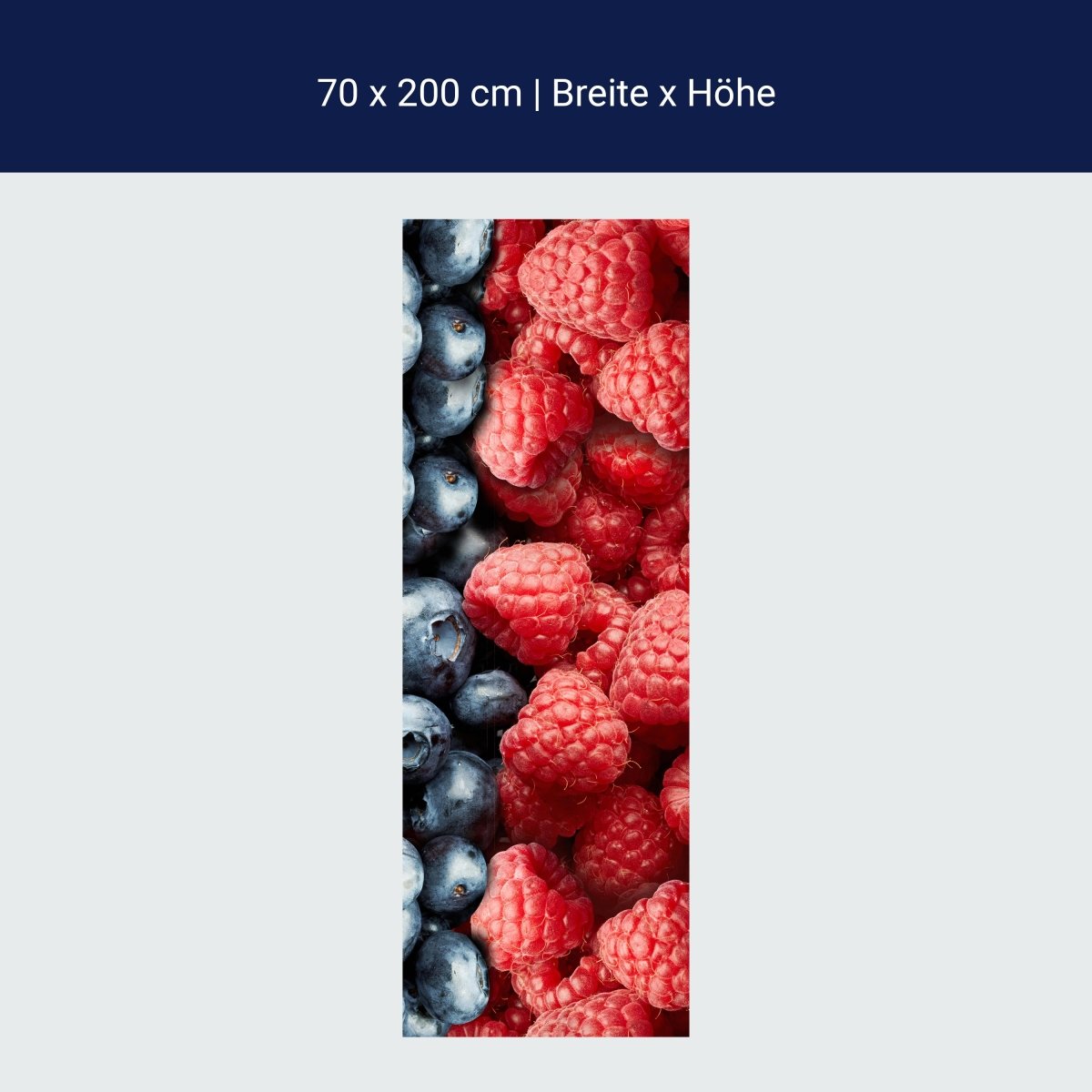 Duschwand Heidelbeeren und Himbeeren M0732