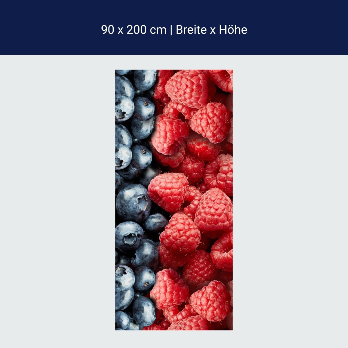 Duschwand Heidelbeeren und Himbeeren M0732