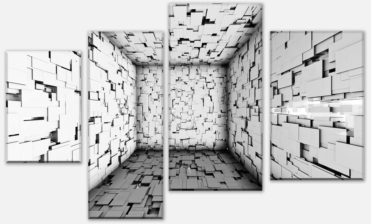 Leinwandbild Mehrteiler abstrakte Erweiterung des Raumes M0786