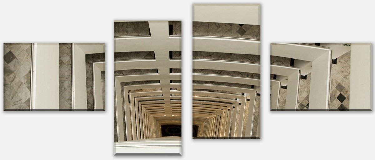 Leinwandbild Mehrteiler Treppenhaus im Haus M0793