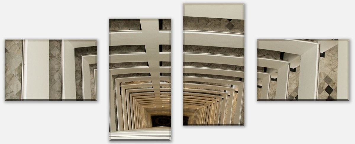 Leinwandbild Mehrteiler Treppenhaus im Haus M0793