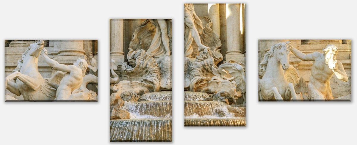 Leinwandbild Mehrteiler Trevi-Brunnen in Rom M0801