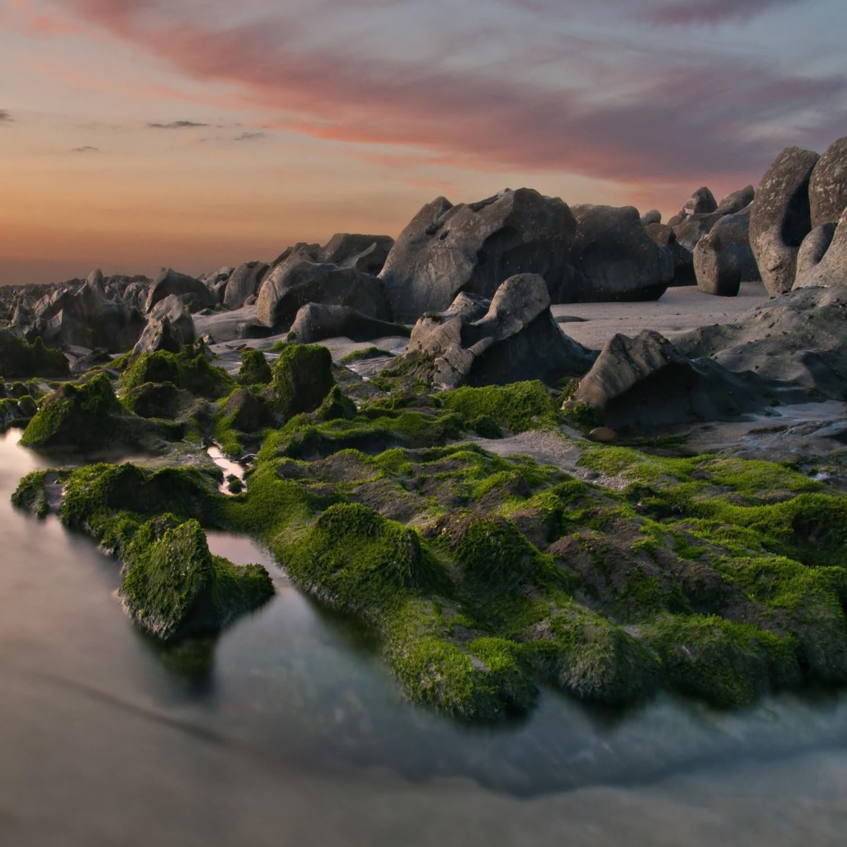 Beistelltisch Strandlandschaft bei Sonnenuntergang M0876 entdecken - Bild 2