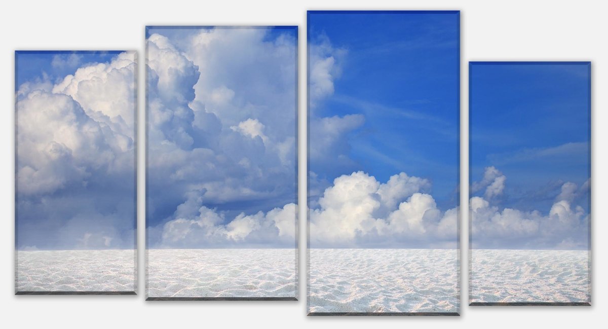 Leinwandbild Mehrteiler Sand Landschaft mit einem blauen Himmel M0891