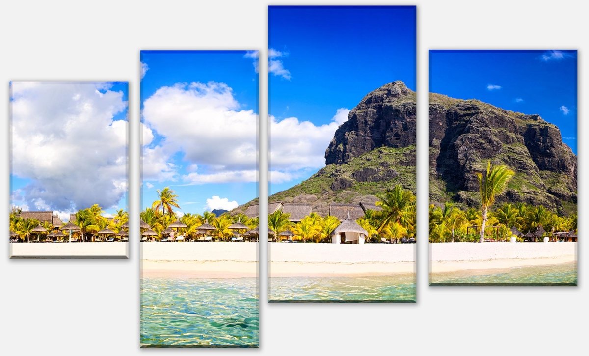 Leinwandbild Mehrteiler Le Morne Brabant, Mauritius M0897