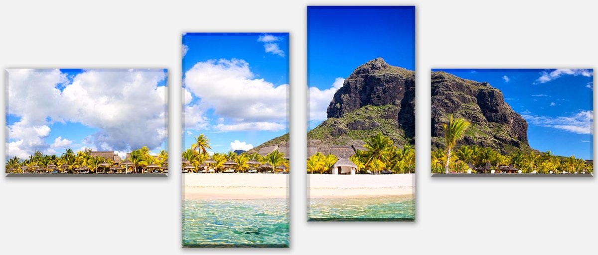 Leinwandbild Mehrteiler Le Morne Brabant, Mauritius M0897