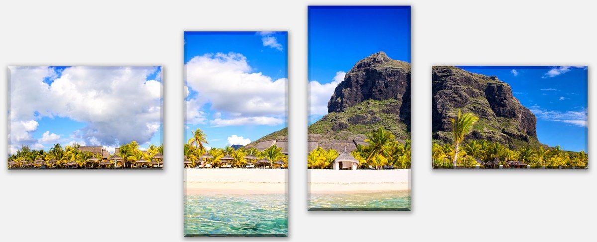 Leinwandbild Mehrteiler Le Morne Brabant, Mauritius M0897