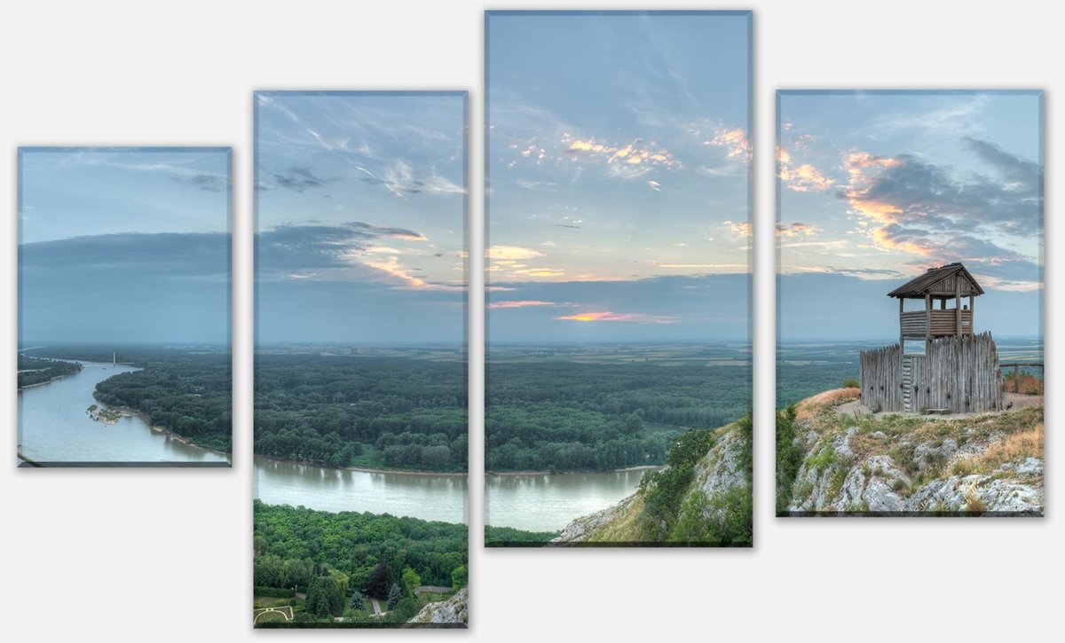 Leinwandbild Mehrteiler Hainburg, Österreich M0904