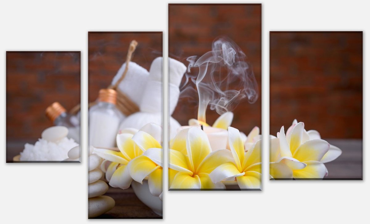 Leinwandbild Mehrteiler Spa Wellness und Behandlung M0978