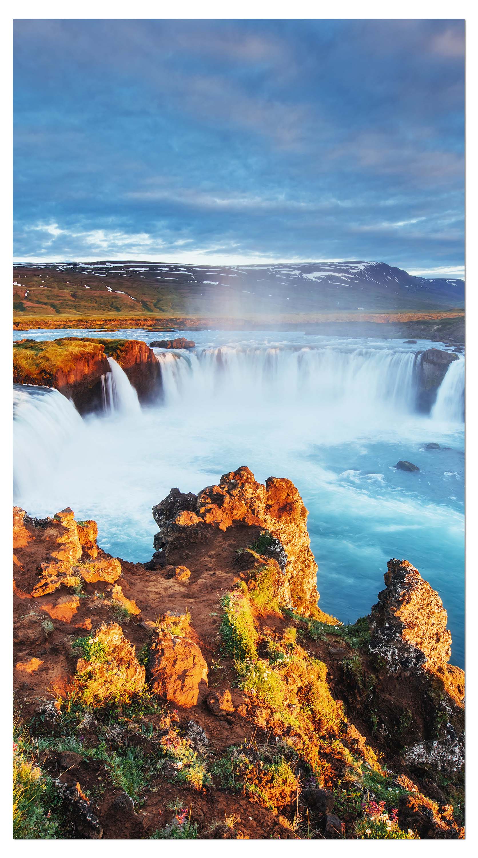 Garderobe Godafoss-Wasserfall bei Sonnenuntergang, Island M1040 entdecken - Bild 4