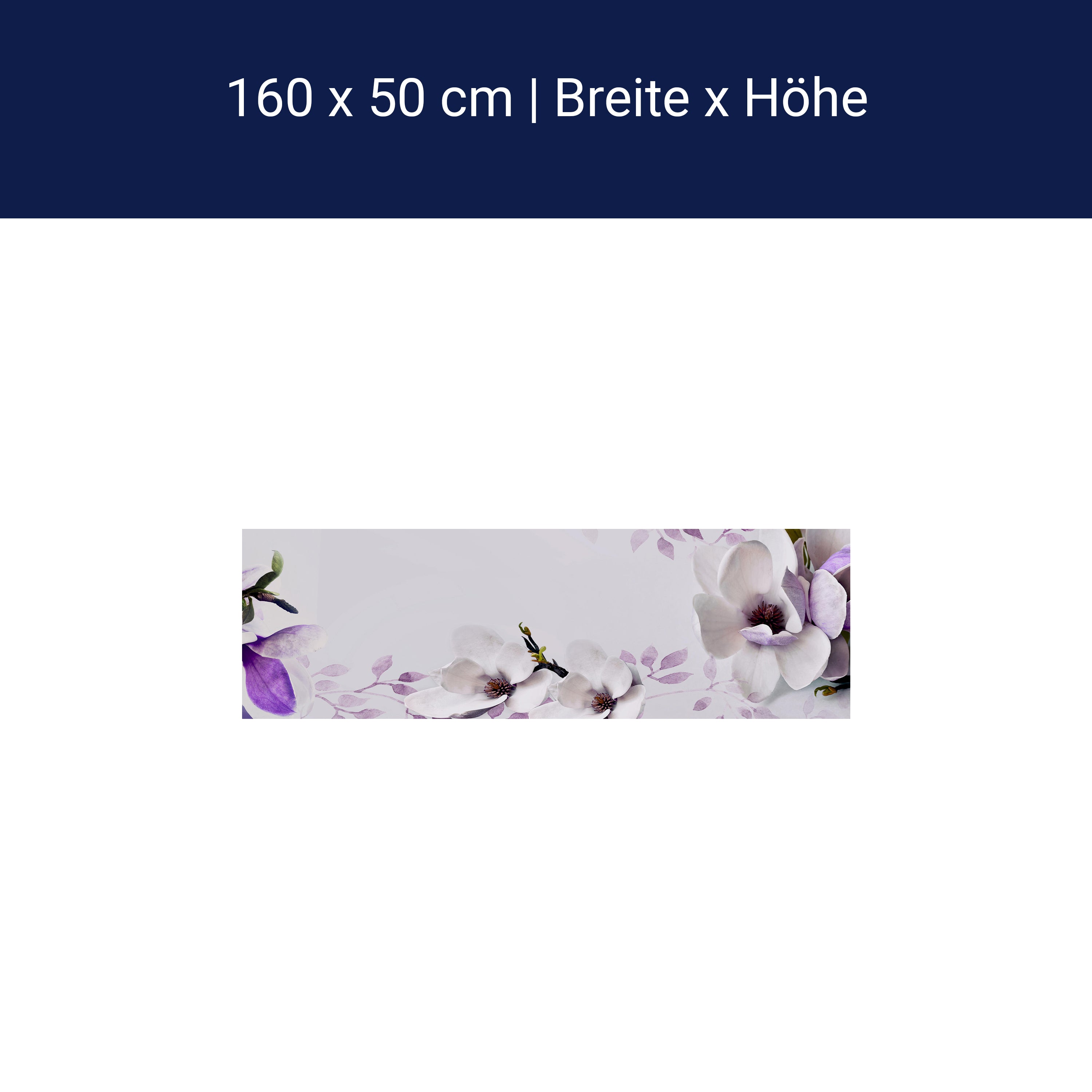 Küchenrückwand Blumen Violett Glas M1069