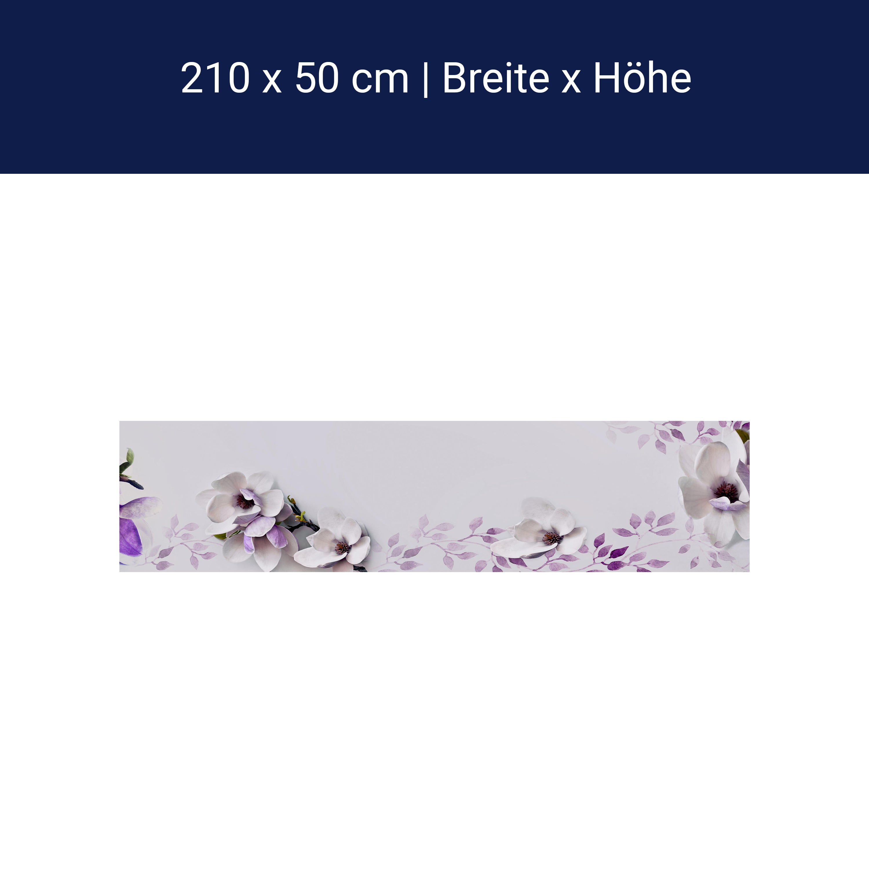 Küchenrückwand Blumen Violett Glas M1069