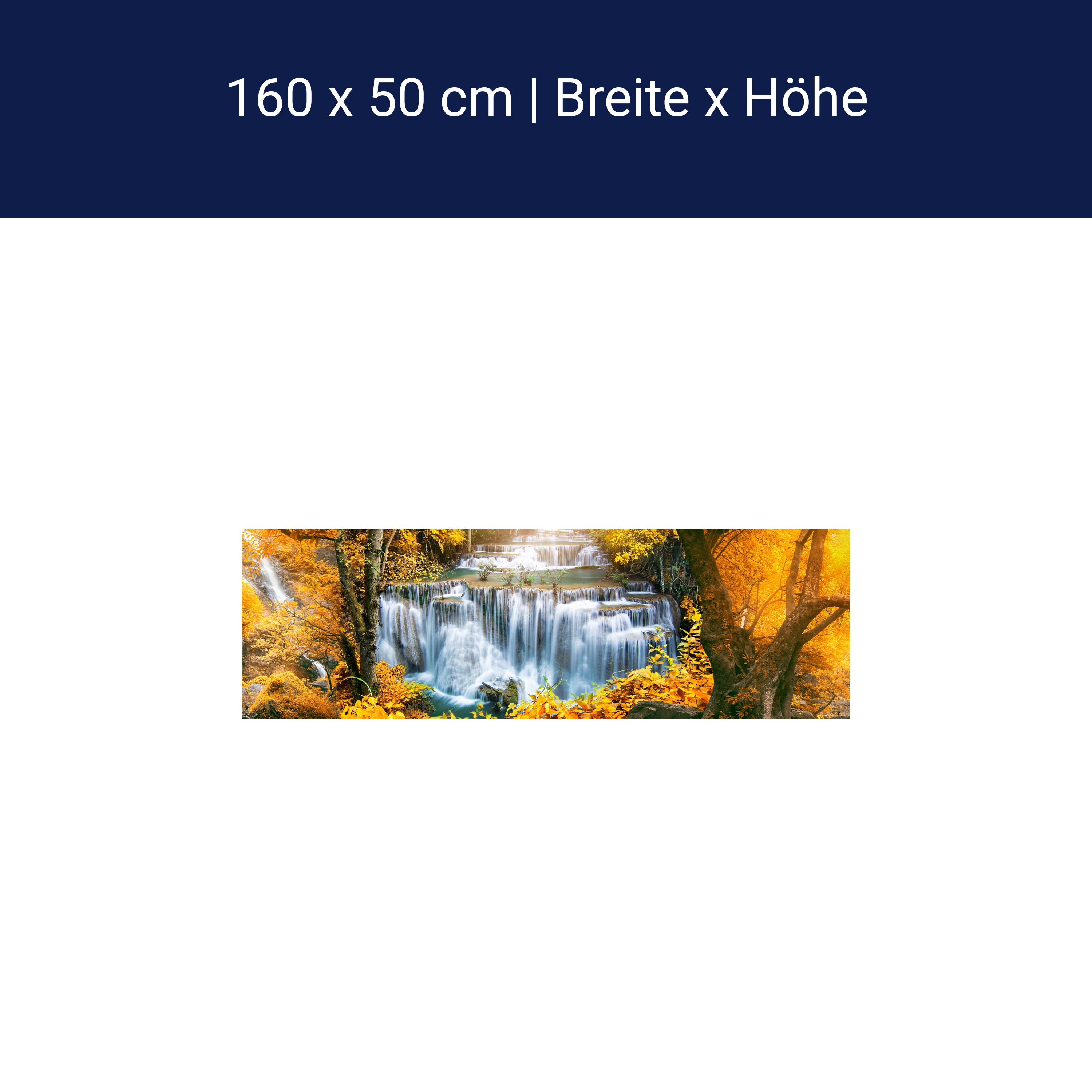 Küchenrückwand Wasserfälle Bäum Herbst Gold M1082